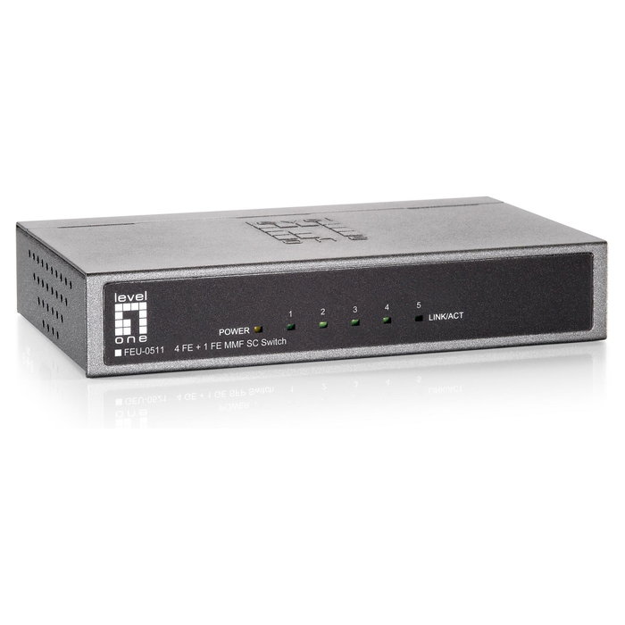 Level One FEU-0511 Switch Fast Ethernet con 1 Puerto de Fibra SC Multimodo Level One FEU-0511 Switch Fast Ethernet con 1 Puerto de Fibra SC Multimodo