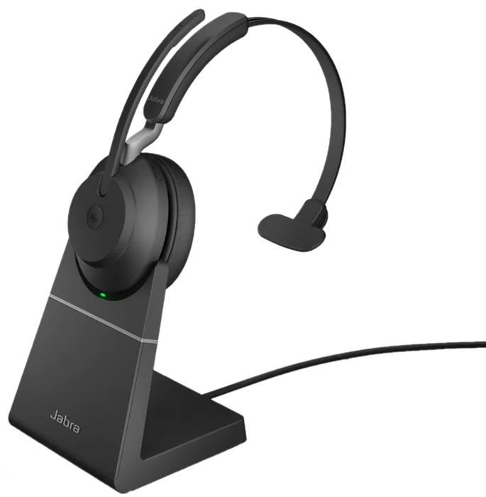Jabra Evolve2 65 Mono MS con Base de Carga Negro