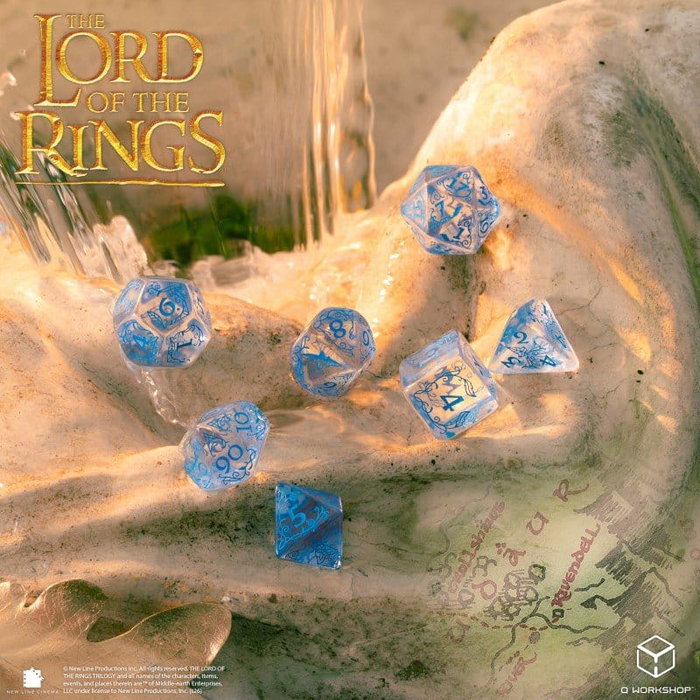 Q Workshop El Señor de los Anillos Set de 7 Dados Rivendell (Agua) Q Workshop El Señor de los Anillos Set de 7 Dados Rivendell (Agua)