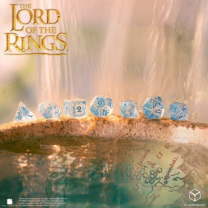 Q Workshop El Señor de los Anillos Set de 7 Dados Rivendell (Agua) Q Workshop El Señor de los Anillos Set de 7 Dados Rivendell (Agua)