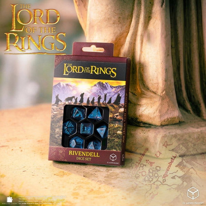 Q Workshop El Señor de los Anillos Set de 7 Dados Rivendell (Agua) Q Workshop El Señor de los Anillos Set de 7 Dados Rivendell (Agua)