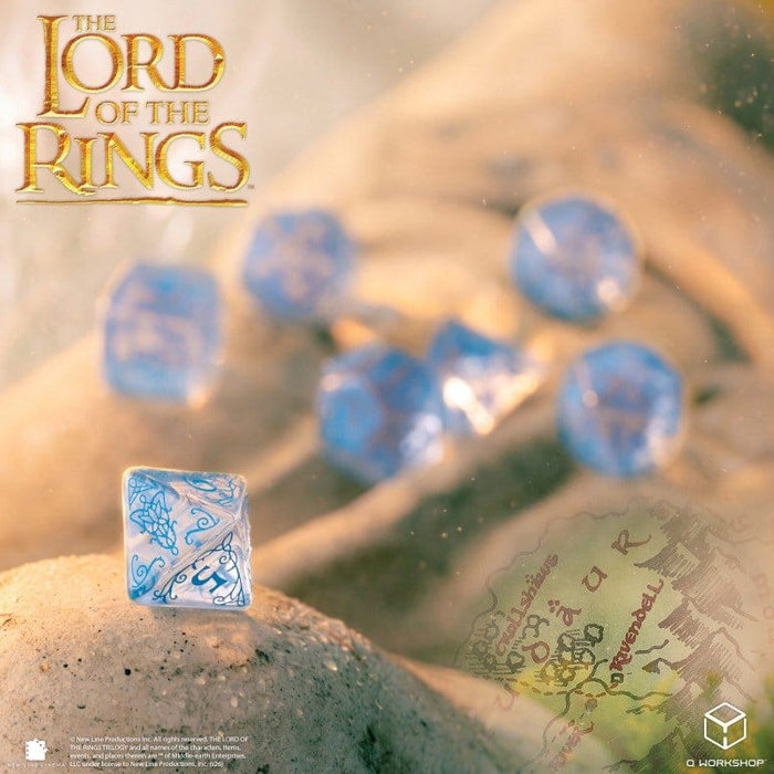 Q Workshop El Señor de los Anillos Set de 7 Dados Rivendell (Agua) Q Workshop El Señor de los Anillos Set de 7 Dados Rivendell (Agua)