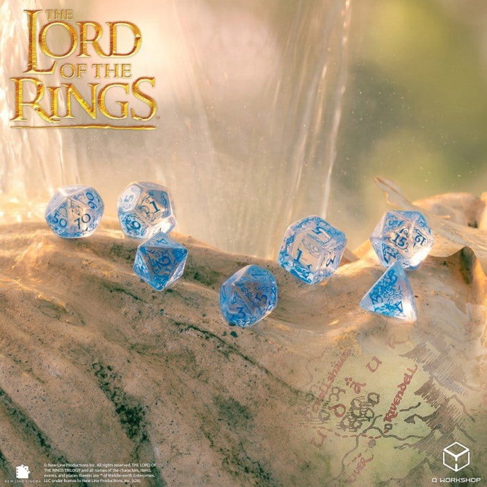 Q Workshop El Señor de los Anillos Set de 7 Dados Rivendell (Agua) Q Workshop El Señor de los Anillos Set de 7 Dados Rivendell (Agua)