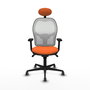 PIQUERAS Y CRESPO Silla de oficina Jorquera Naranja y Blanco
