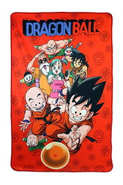Personajes Y Bola Manta Polar 100X150 Cm Dragon Ball