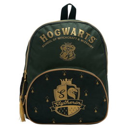 WIDDOP & CO Mochila Slytherin Harry Potter Verde con Detalles Dorados