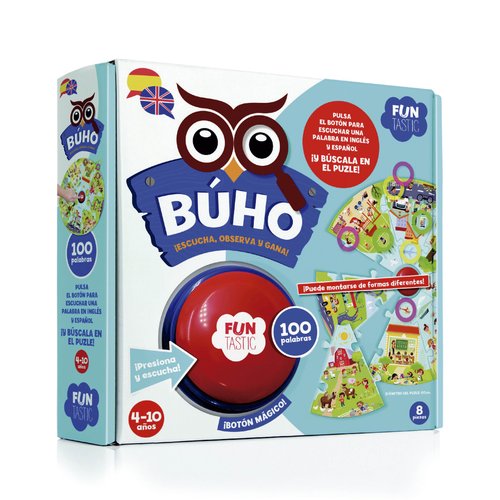IMAGILAND Juego Búho Puzle Botón 100 Palabras IMAGILAND Juego Búho Puzle Botón 100 Palabras