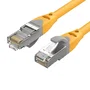 Vention IBHYH - Cable de Red Ethernet RJ45 Cat.6a S/FTP 10 Gbps, 2m, Color Naranja/Amarillo, Blindaje Doble