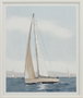 DKD Home Decor Cuadro Atlantico 4 Unidades Azul Velero Lienzo y PS 52.5 x 3 x 62.5 cm