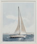 DKD Home Decor Cuadro Atlantico 4 Unidades Azul Velero Lienzo y PS 52.5 x 3 x 62.5 cm