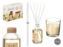 Acorde Set Mikado 100ml Vela 30h Vainilla 19x15x7cm (Set de 6)