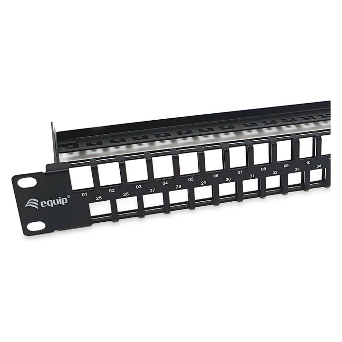EQUIP Patch Panel 48x Cat6 19 pulg. UTP Keystone Negro