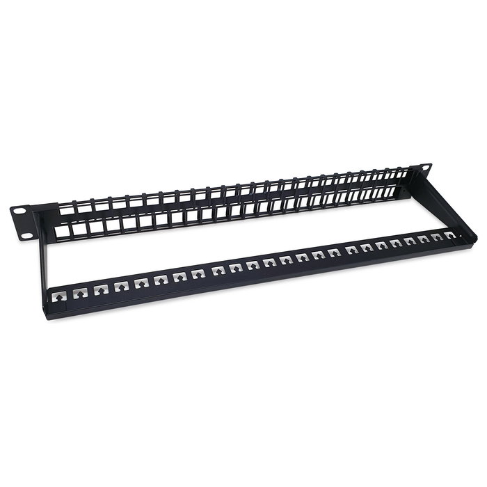 EQUIP Patch Panel Keystone 19" 1U 48 Puertos Cat6 UTP Rack Montaje Negro 769258 RJ-45 Acero RoHS