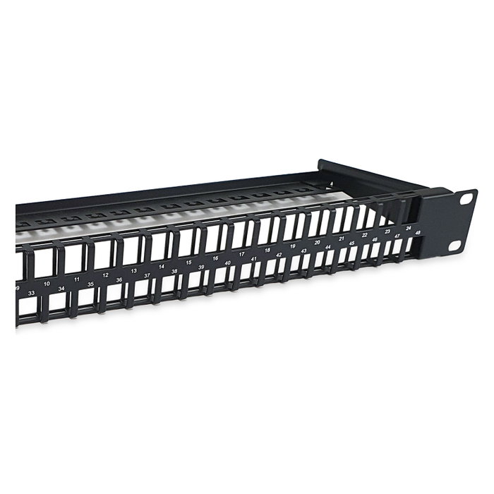 EQUIP Patch Panel 48x Cat6 19 pulg. UTP Keystone Negro
