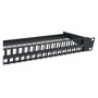 EQUIP Patch Panel Keystone 19" 1U 48 Puertos Cat6 UTP Rack Montaje Negro 769258 RJ-45 Acero RoHS