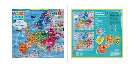 APLI KIDS Puzzle Magnético Mapa de Europa de 45 piezas
