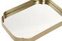 DKD Home Decor Bandeja de Decoración Espejo Metal Dorado