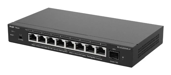 Ruijie Networks RG-ES209MG-P Switch con 8 puertos 2.5G y 1 puerto SFP+