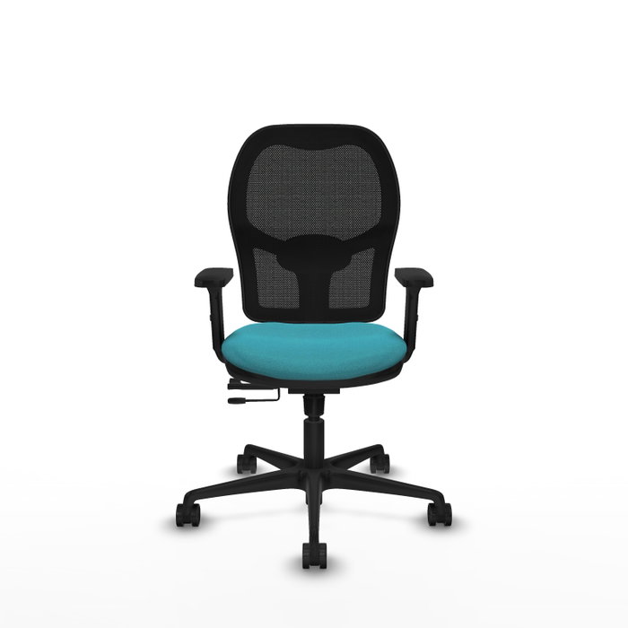 PIQUERAS Y CRESPO Silla de oficina Jorquera con mecanismo Sincro/Traslack, Turquesa y Negro PIQUERAS Y CRESPO Silla de oficina Jorquera con mecanismo Sincro/Traslack, Turquesa y Negro
