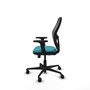 PIQUERAS Y CRESPO Silla de oficina Jorquera con mecanismo Sincro/Traslack, Turquesa y Negro