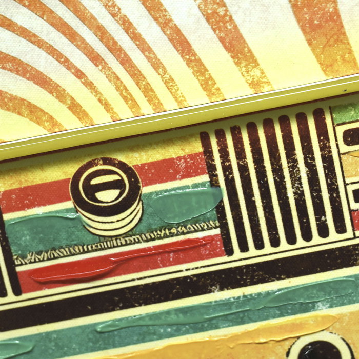 DKD Home Decor Cuadro Lienzo Led Verde Naranja 93 x 63 x 3 cm (2 Unidades)