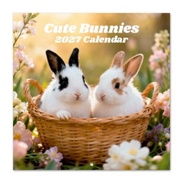 ERIK Calendario de pared 2027 conejitos 30x30cm