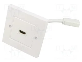 GOOBAY Enchufe de pared blanco con 2 tomas HDMI