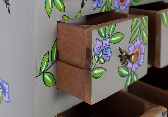 GINER Y COLOMER Cómoda de Madera de Mango Pintada a Mano con Cajones