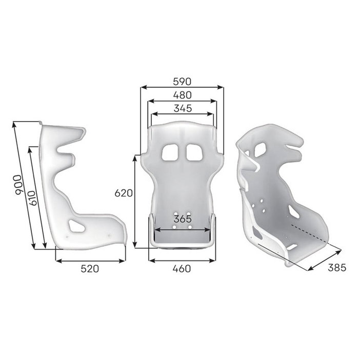 OMP Asiento Racing Omp HTE ONE Lite homologación FIA 8862-2009 Negro para motorsport, GT, rally, track day - OMPHA0-0807-A01-071