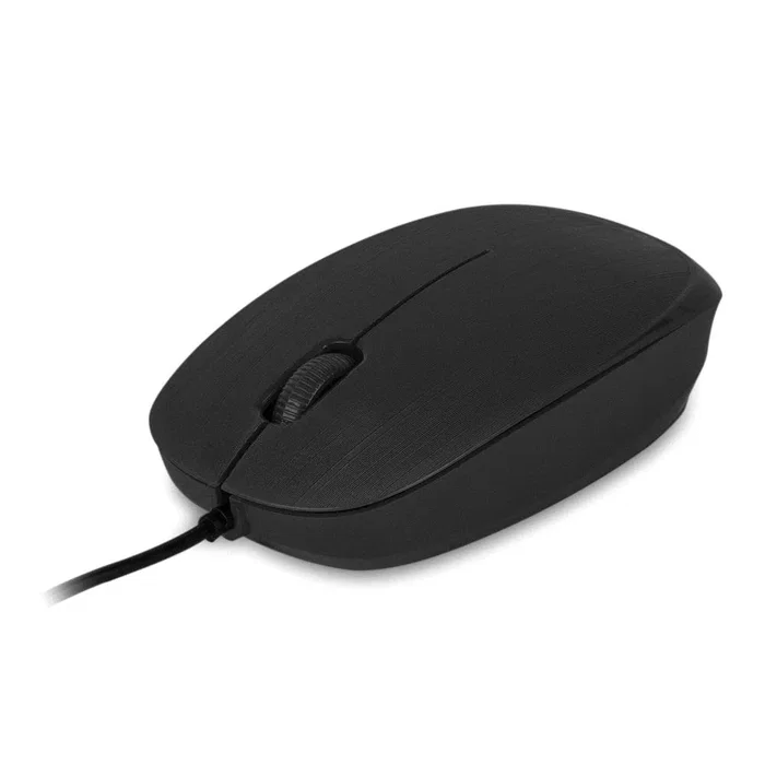 NGS FLAME-C Ratón Óptico Ambidiestro USB Tipo C Cable 1000 DPI Negro