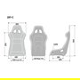 Sparco Asiento Deportivo QRT-C Negro S008025ZNR - Homologación FIA 8855-1999, Peso 6.4 kg, para Competición y Sim Racing