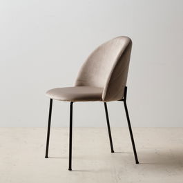 Silla Beige Tejido-Metal 43 X 47 X 78,50 cm