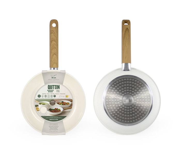 Inde Sartén de 30 cm con Fondo de Aluminio para Inducción, Modelo Daisy Quttin, 780 (6 Unidades)