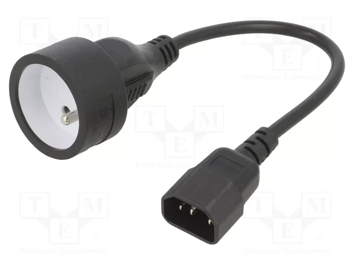 SAVIO Cable de alimentación H03VV-F 3x0,75mm2 negro 0,15m SAVIO Cable de alimentación H03VV-F 3x0,75mm2 negro 0,15m