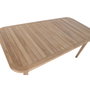 DKD Home Decor Mesa de Comedor de Teca Natural con Bordes Redondeados