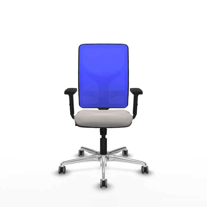 PIQUERAS Y CRESPO Silla de oficina Motilla con mecanismo Sincro, Blanco y Azul PIQUERAS Y CRESPO Silla de oficina Motilla con mecanismo Sincro, Blanco y Azul