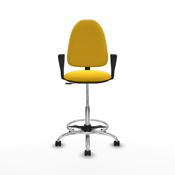 PIQUERAS Y CRESPO Taburete Aýna Amarillo con Mecanismo de Contacto Permanente PIQUERAS Y CRESPO Taburete Aýna Amarillo con Mecanismo de Contacto Permanente