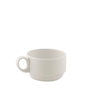 Summa Taza de Té Apilable 20 cl en Vitro Porcelana Color Marfil, 6 cm de Alto, 8.3 cm de Diámetro (Set de 6)