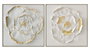 DKD Home Decor Cuadro Lienzo MDF Flor Surtido de 2 Piezas 82,5x82,5 cm