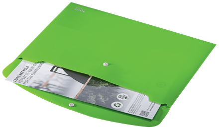 Leitz 46780055 Carpeta de Polipropileno Opaco A4 con Broche Botón Recycle Verde