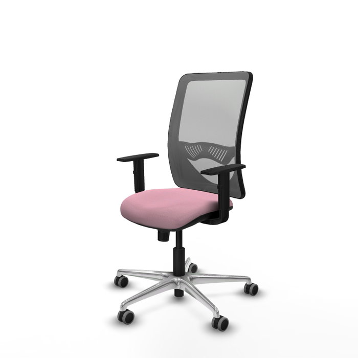 PIQUERAS Y CRESPO Silla de oficina Zulema Rosa y Gris con mecanismo Sincro PIQUERAS Y CRESPO Silla de oficina Zulema Rosa y Gris con mecanismo Sincro