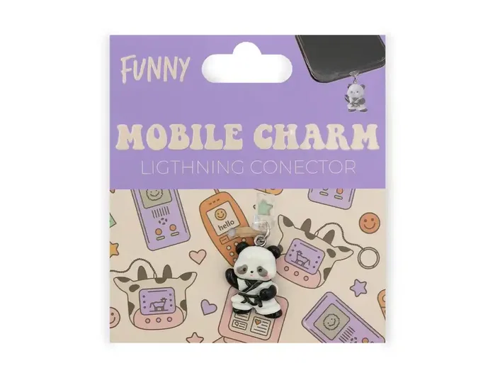 Wondee Colgante charm para movil funny lightning panda Wondee Colgante charm para movil funny lightning panda