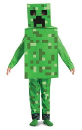 Jakks Pacific Disfraz Minecraft Creeper Fancy para Niño Talla M (7-8 Años)