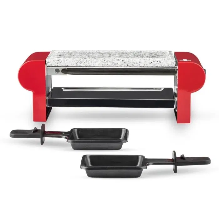 Hkoenig Raclette RP2 para 2 personas, máquina grill con 2 sartenes, 350W