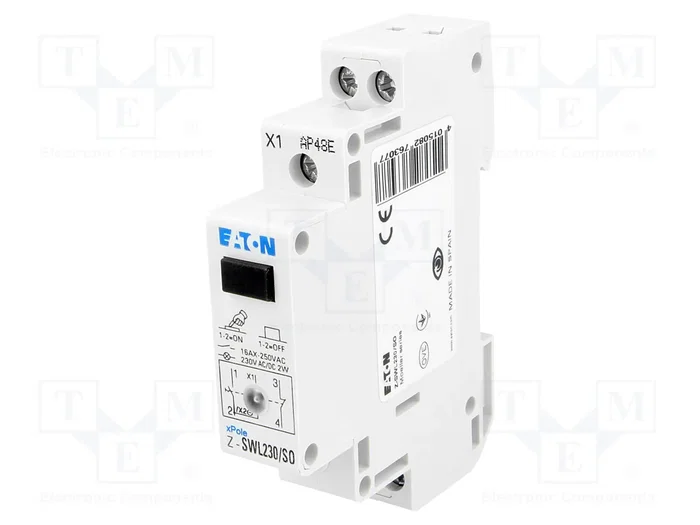 EATON ELECTRIC Interruptor de botón Z-SW Negro con LED EATON ELECTRIC Interruptor de botón Z-SW Negro con LED