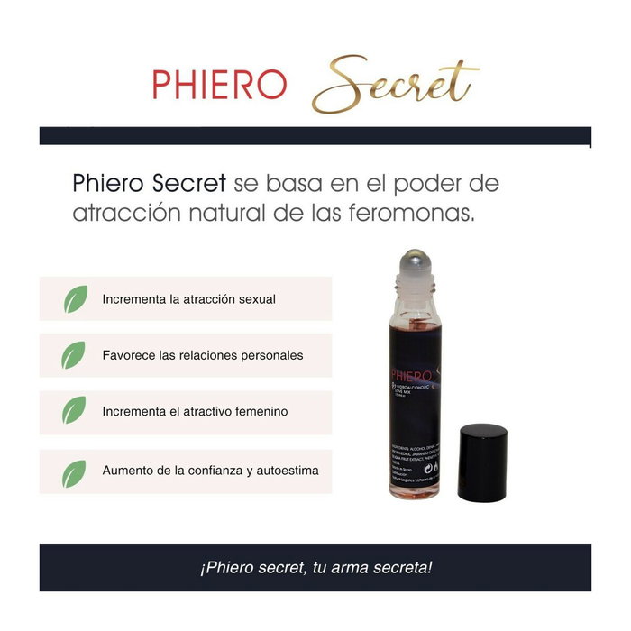 Phiero Secret Perfume de feromona para mujeres 10 ml Phiero Secret Perfume de feromona para mujeres 10 ml