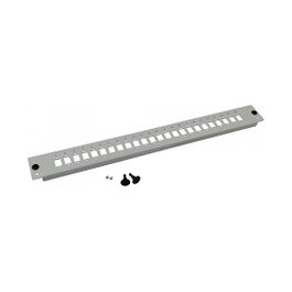 Helos 257712 Panel frontal Breakoutbox 19 pulgadas 24 ranuras Gris