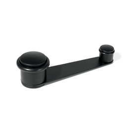 HERRAJES ALK Tope Puerta Doble con Retenedor Inox 201 Negro Acabado Negro