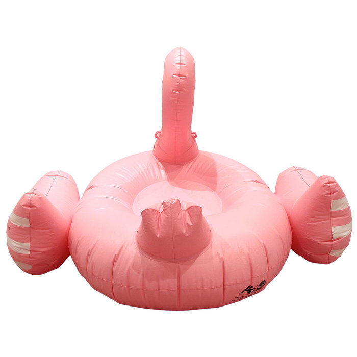 Jet Lag Flotador Gigante Flamenco con Asas 188x178x120 cm para Playa y Piscina