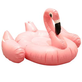 Jet Lag Flotador Gigante Flamenco con Asas 188x178x120 cm para Playa y Piscina